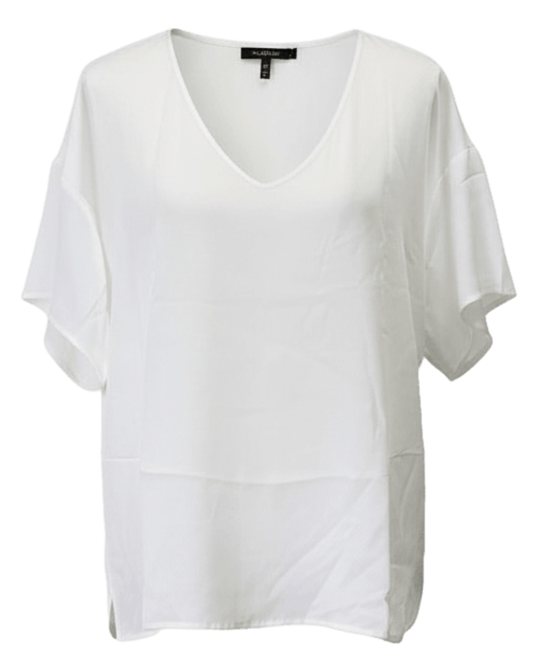 V Neck Tee - White