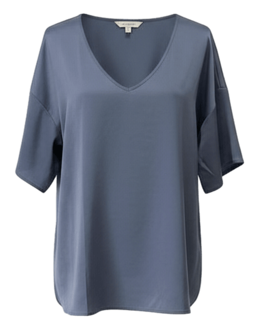 V Neck Tee - Cornflour Blue